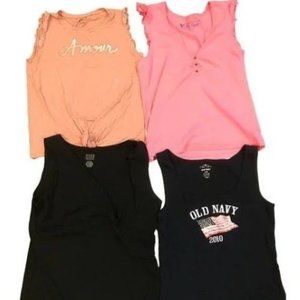 Old Navy 4pcs Assorted Women's Tank‎ Top Blouse, Size Xl. Pre-loved